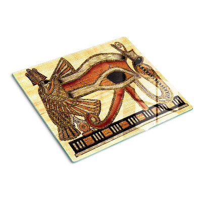 Planche à découper en verre Motif de hiéroglyphes égyptiens