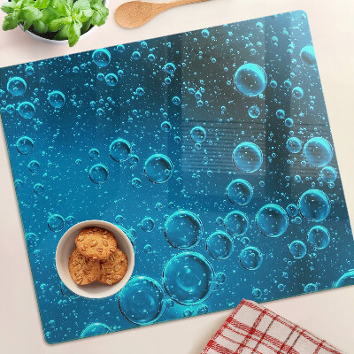 Planche à découper verre Des bulles dans l'eau