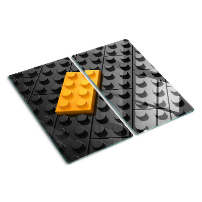 Planche à découper verre Briques LEGO sur fond noir