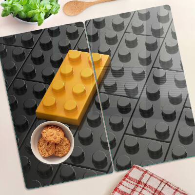 Planche à découper verre Briques LEGO sur fond noir