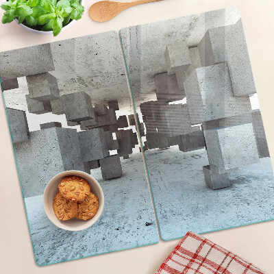 Planche à découper en verre Composition spatiale abstraite