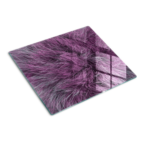 Planche à découper en verre Fourrure violette