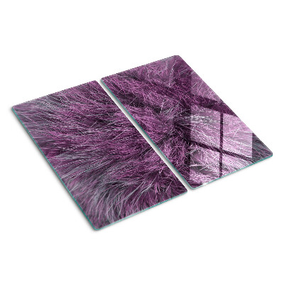 Planche à découper en verre Fourrure violette