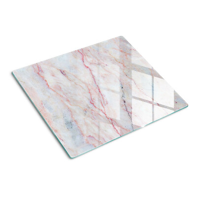 Planche à découper verre Motif marbré dans des tons de rose