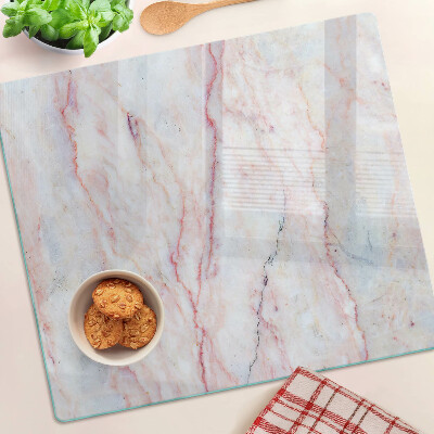 Planche à découper verre Motif marbré dans des tons de rose