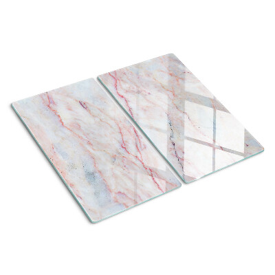 Planche à découper verre Motif marbré dans des tons de rose