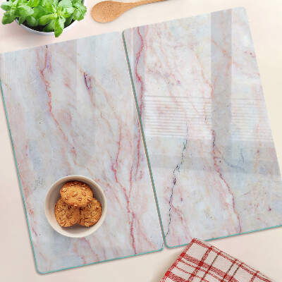 Planche à découper verre Motif marbré dans des tons de rose