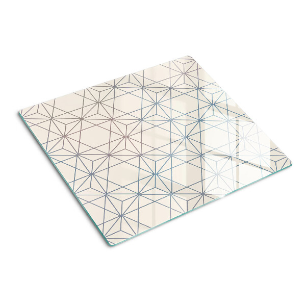 Planche à découper en verre Géométrie avec des triangles et des lignes