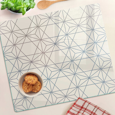 Planche à découper en verre Géométrie avec des triangles et des lignes