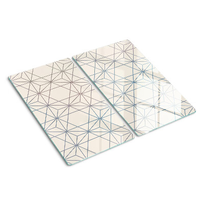 Planche à découper en verre Géométrie avec des triangles et des lignes