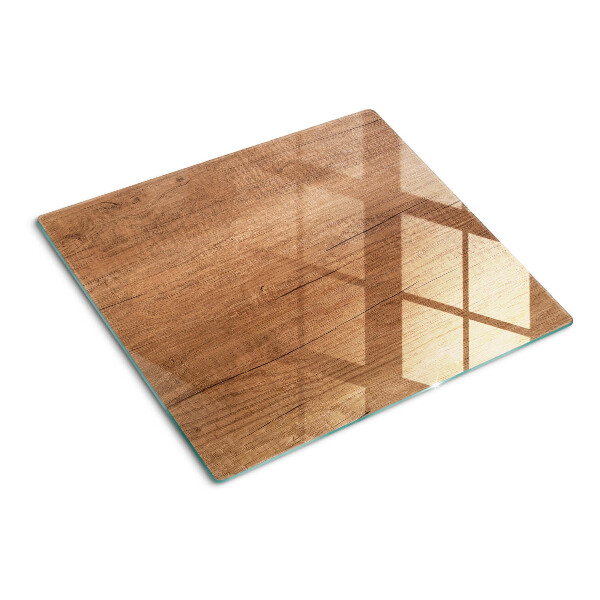Planche à découper verre Bois avec reflet de fenêtre