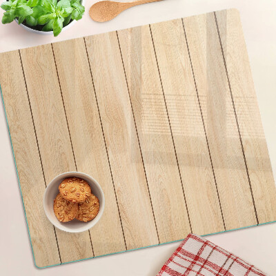 Planche à découper en verre Planche de bois de couleur claire