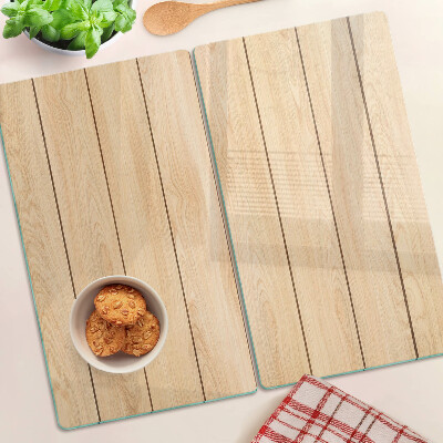 Planche à découper en verre Planche de bois de couleur claire