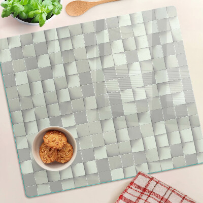 Planche à découper verre Mosaïque dans les tons de gris