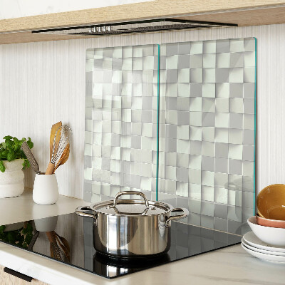 Planche à découper verre Mosaïque dans les tons de gris