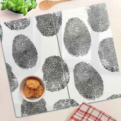 Planche à découper en verre Empreintes digitales