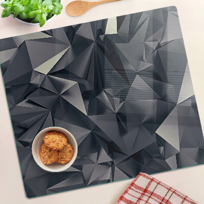 Planche à découper verre Géométrie en nuances de gris