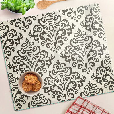 Planche à découper verre Motif végétal de style baroque