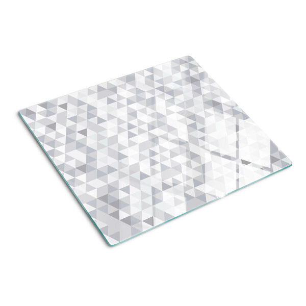 Planche à découper en verre Motif triangulaire dans les tons de gris