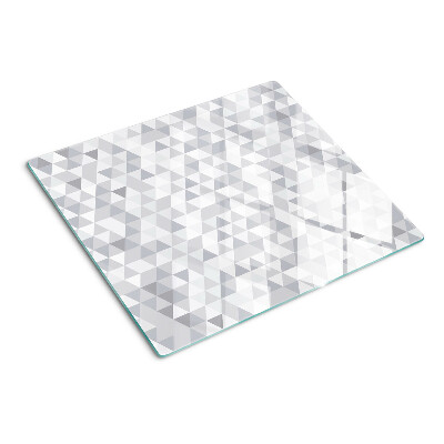 Planche à découper en verre Motif triangulaire dans les tons de gris