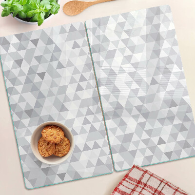 Planche à découper en verre Motif triangulaire dans les tons de gris