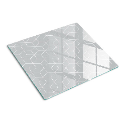 Planche à découper verre Grille géométrique hexagonale