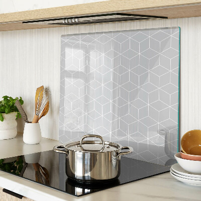 Planche à découper verre Grille géométrique hexagonale