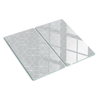 Planche à découper verre Grille géométrique hexagonale