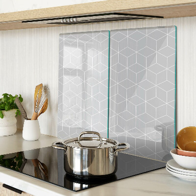 Planche à découper verre Grille géométrique hexagonale