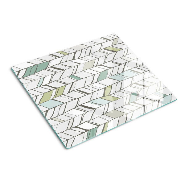 Planche à découper en verre Motifs feuillus dans des tons de vert