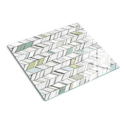 Planche à découper en verre Motifs feuillus dans des tons de vert
