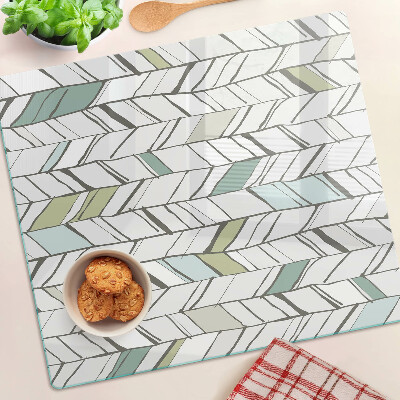 Planche à découper en verre Motifs feuillus dans des tons de vert