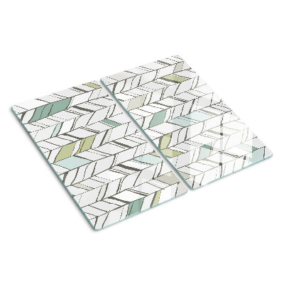 Planche à découper en verre Motifs feuillus dans des tons de vert