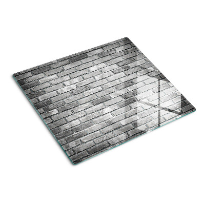 Planche à découper en verre Mur de briques dans des tons de gris