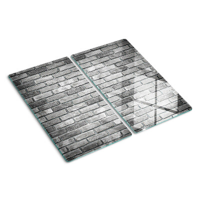 Planche à découper en verre Mur de briques dans des tons de gris