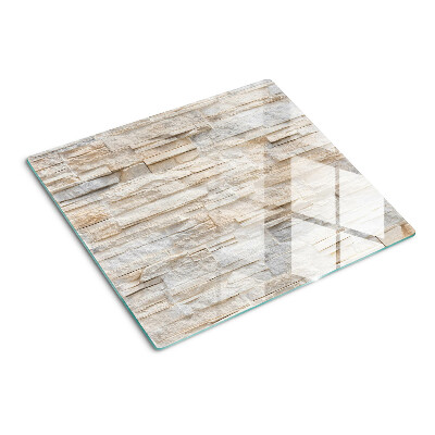 Planche à découper en verre Pierre naturelle dans les tons beiges