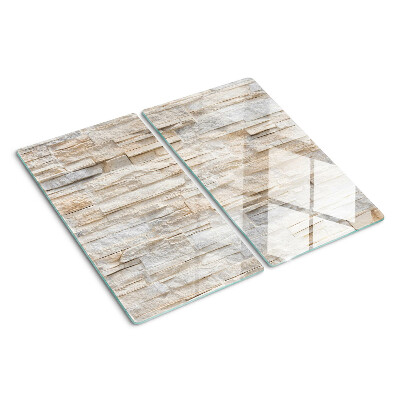 Planche à découper en verre Pierre naturelle dans les tons beiges