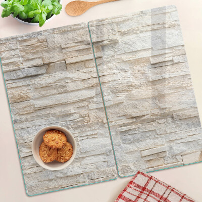 Planche à découper en verre Pierre naturelle dans les tons beiges