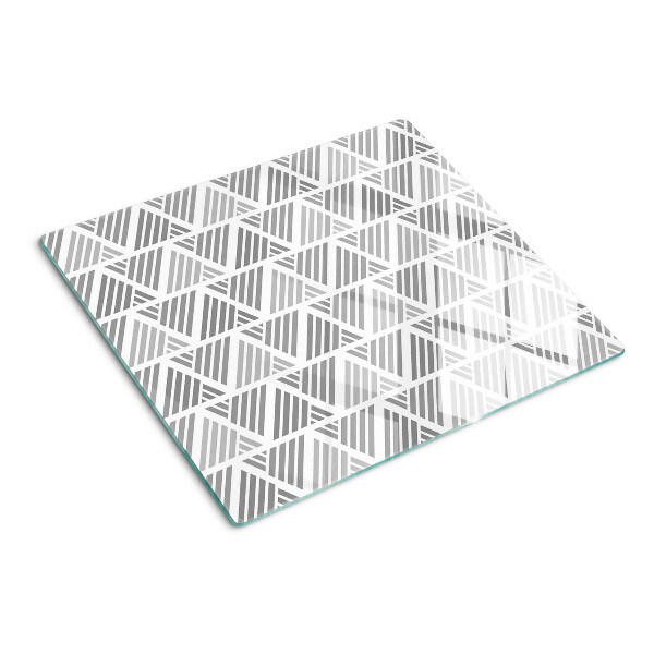 Planche à découper en verre Motifs géométriques dans les tons de gris