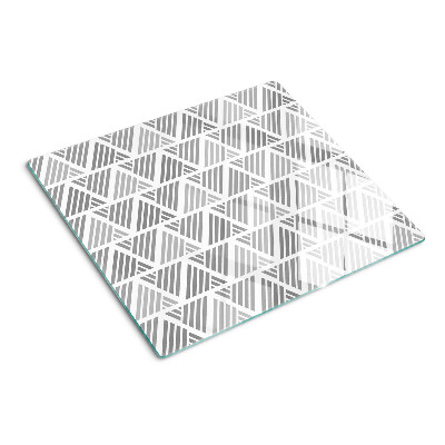 Planche à découper en verre Motifs géométriques dans les tons de gris