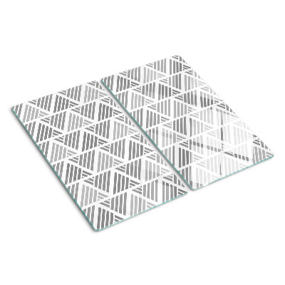 Planche à découper en verre Motifs géométriques dans les tons de gris