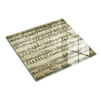 Planche à découper verre Notation musicale