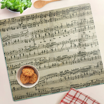 Planche à découper verre Notation musicale