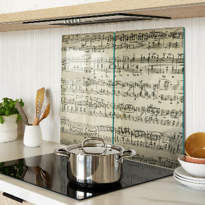 Planche à découper verre Notation musicale