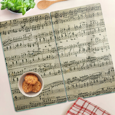 Planche à découper verre Notation musicale