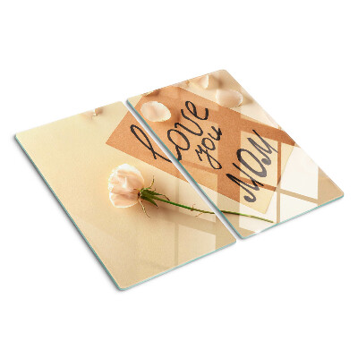 Planche à découper en verre L'amour et les fleurs