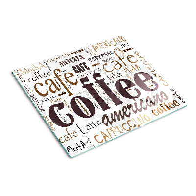 Planche à découper verre Café et boissons à base de café