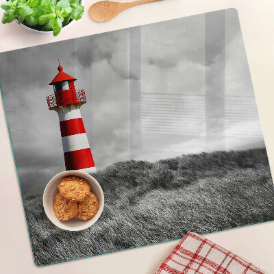 Planche à découper verre Phare dans le paysage