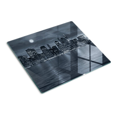 Planche à découper en verre Panorama de la ville de nuit