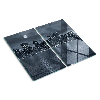 Planche à découper en verre Panorama de la ville de nuit